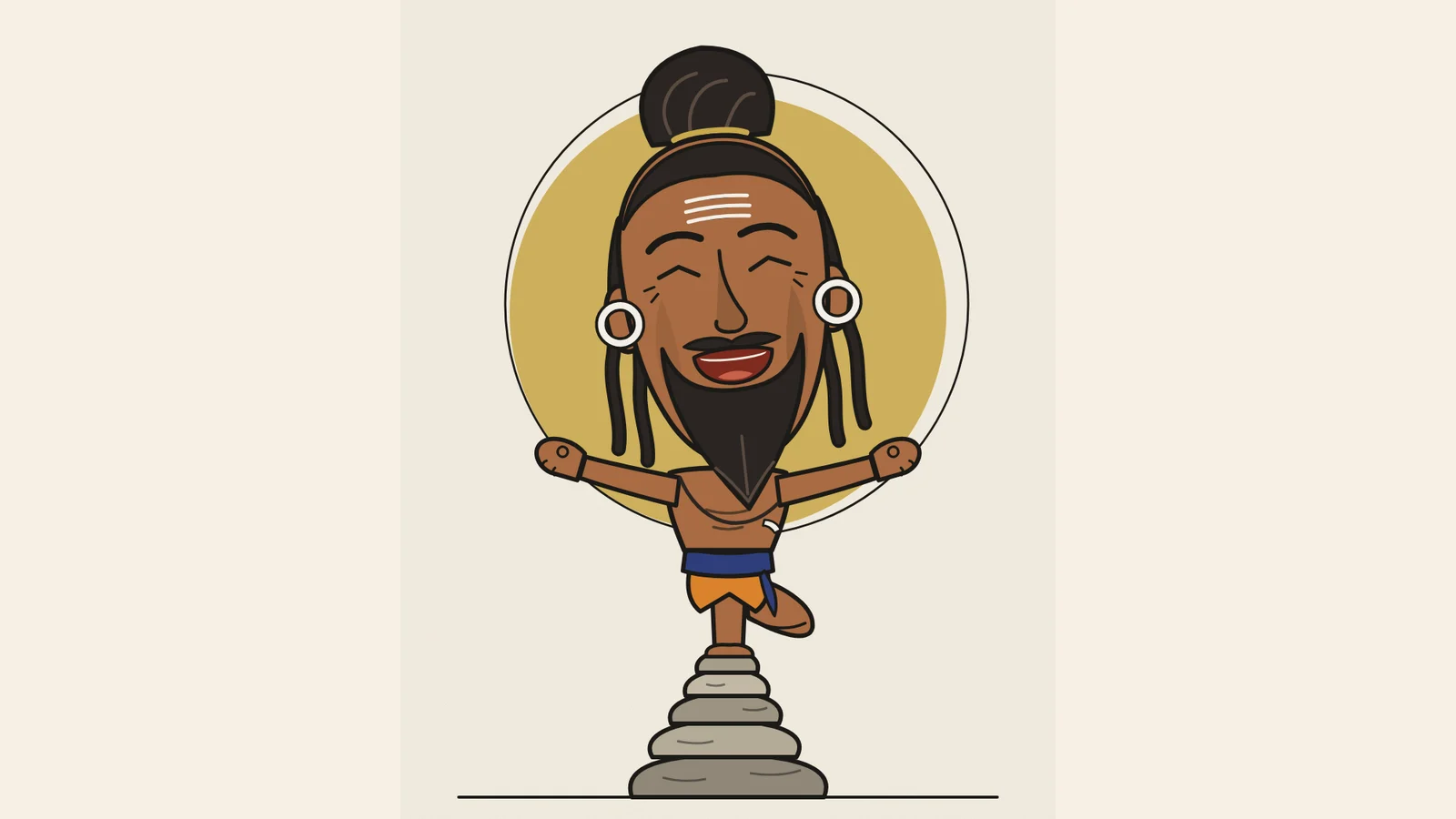Guru Gorakhnath, original caricature illustration