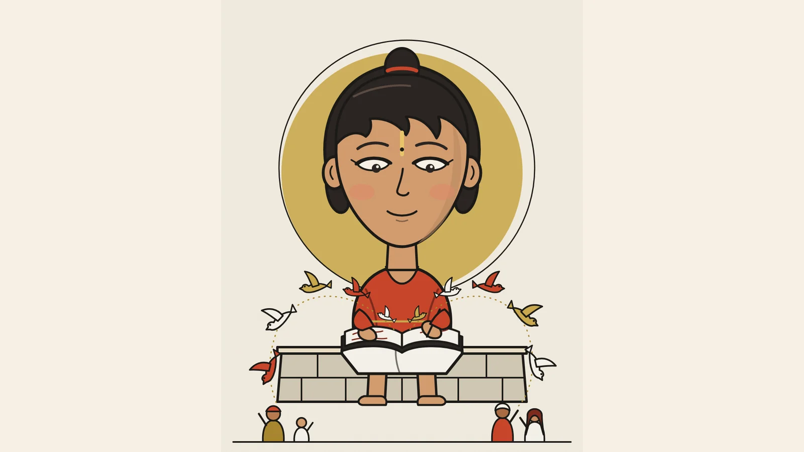 Sant Jnaneshwar, original caricature illustration