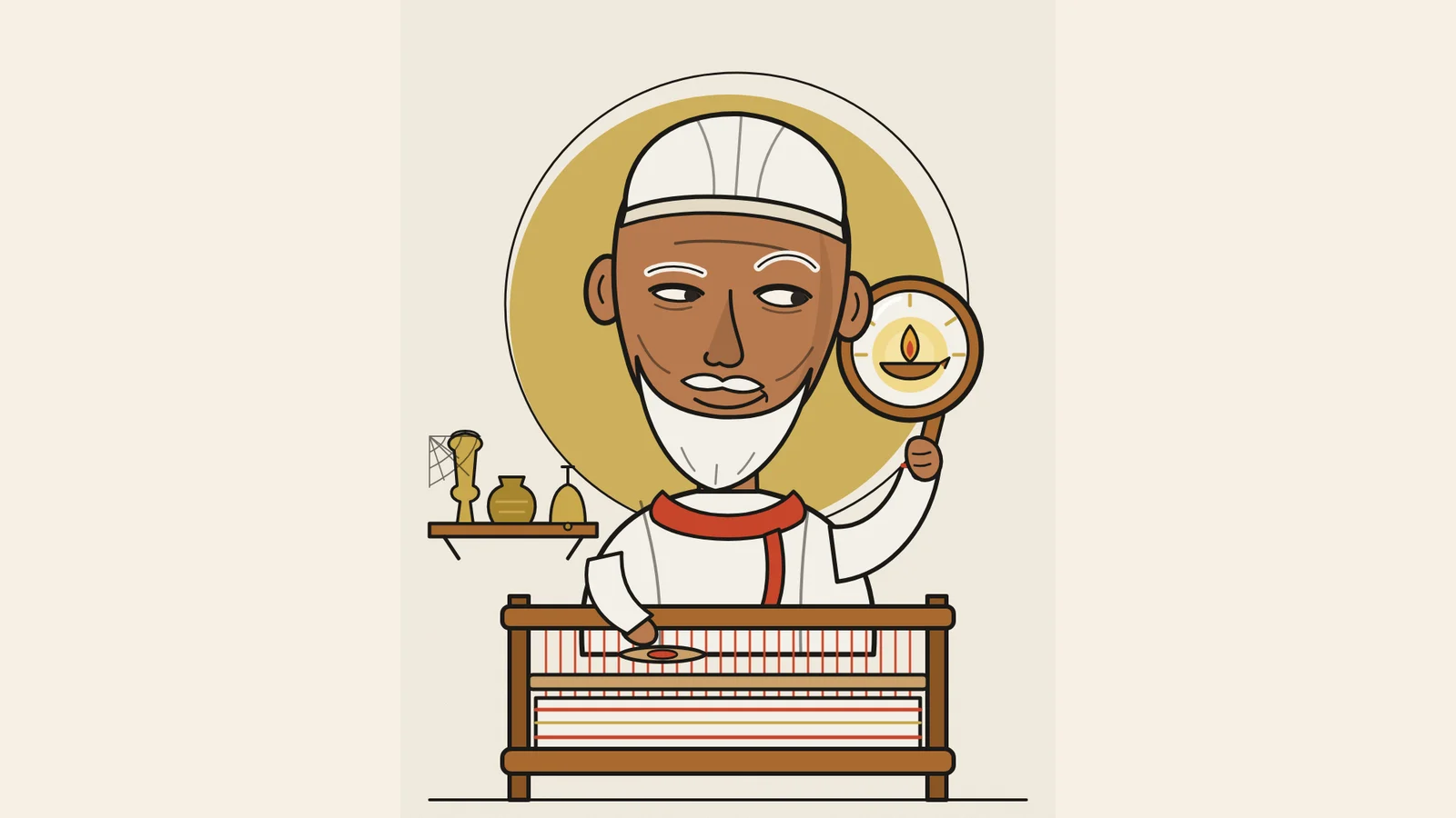 Sant Kabir, original caricature illustration