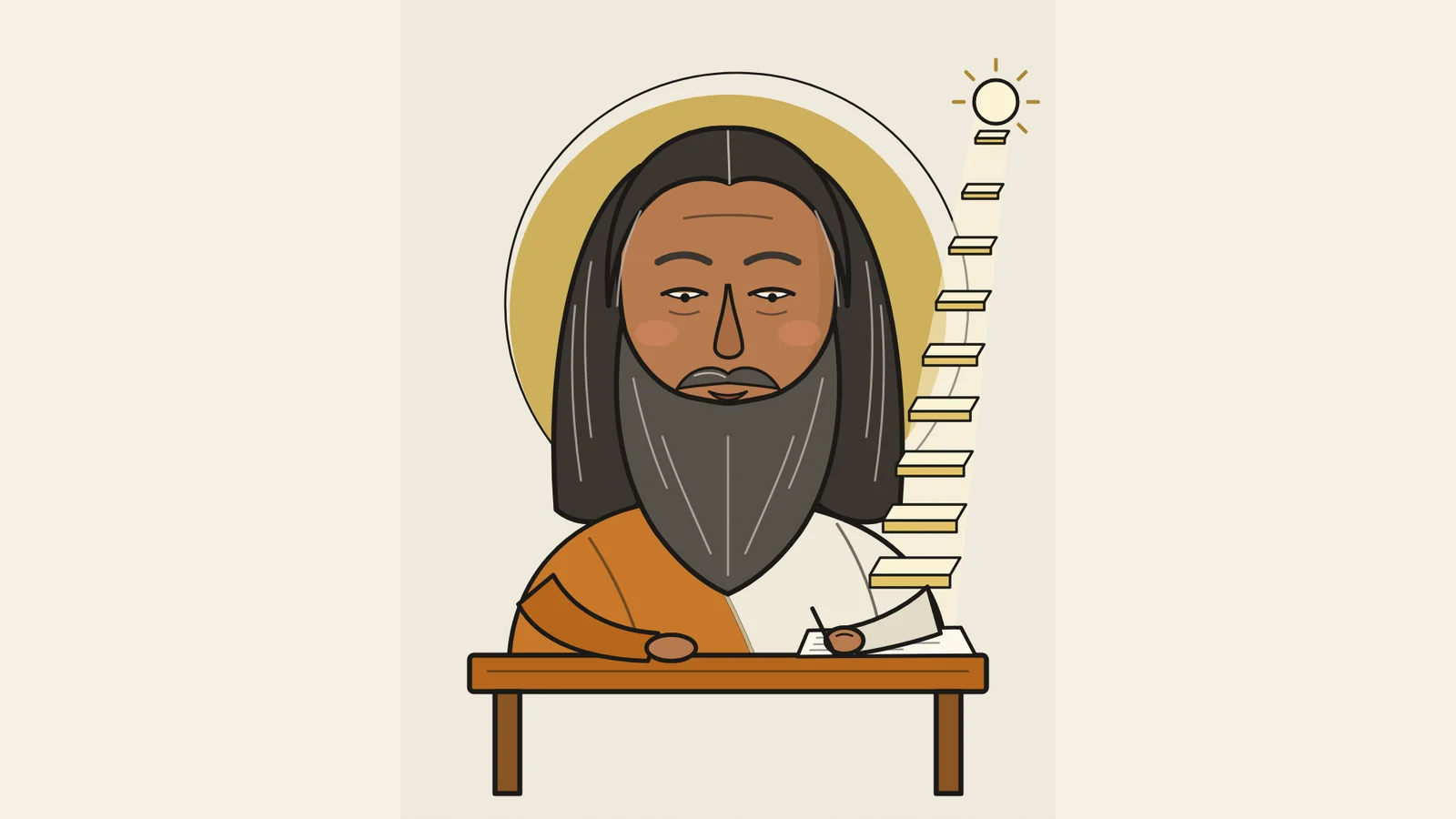 Sri Aurobindo, original caricature illustration